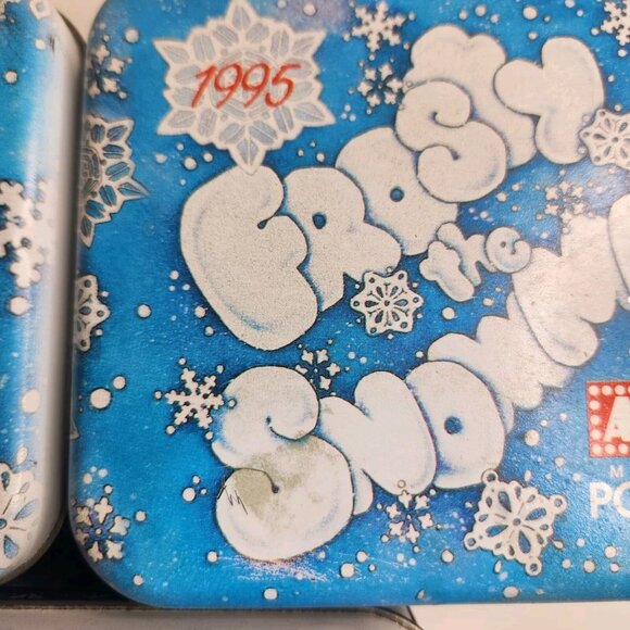 Vintage 1995 Act II Popcorn Christmas Eve Empty Tins Frosty The Snowman - Picture 9 of 9